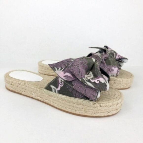 REBECCA MINKOFF Giana Bow Espadrille Slides  - Picture 1 of 8